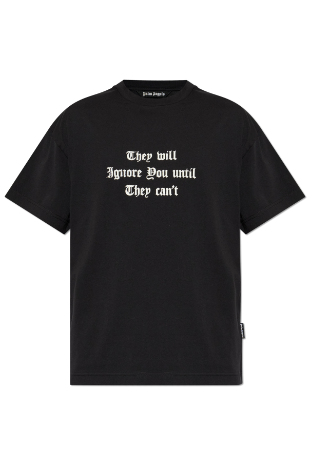 Palm Angels BLACK T-shirt with print 1