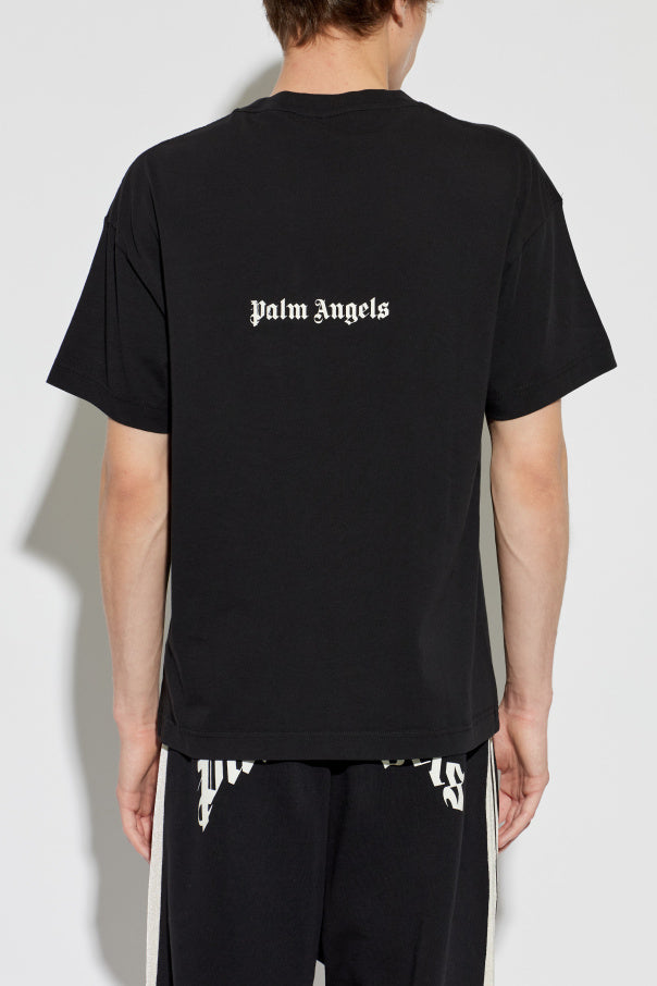 Palm Angels BLACK T-shirt with print 4