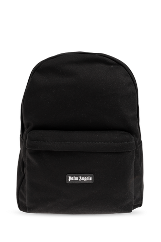 Palm Angels BLACK Backpack with logo 1
