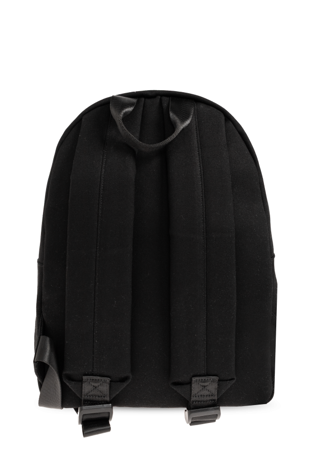 Palm Angels BLACK Backpack with logo 3