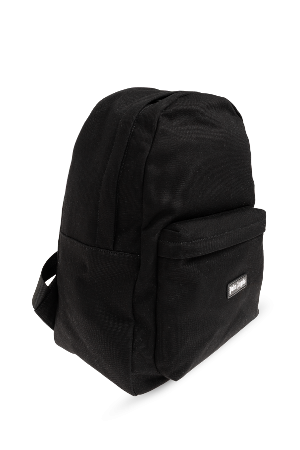 Palm Angels BLACK Backpack with logo 4