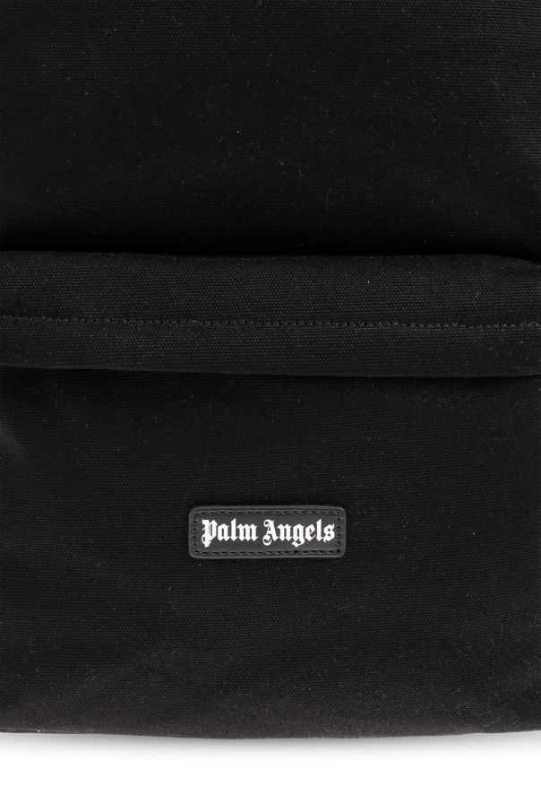 Palm Angels BLACK Backpack with logo 6
