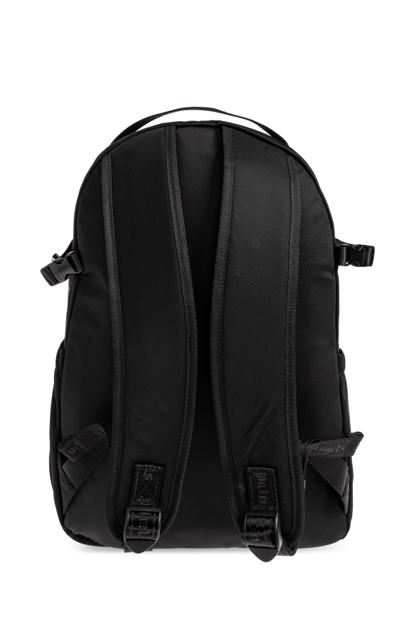 Palm Angels BLACK Backpack with logo 3