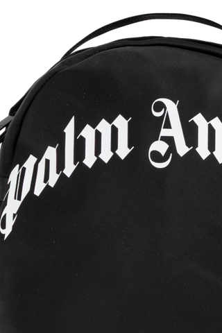 Palm Angels BLACK Backpack with logo 6