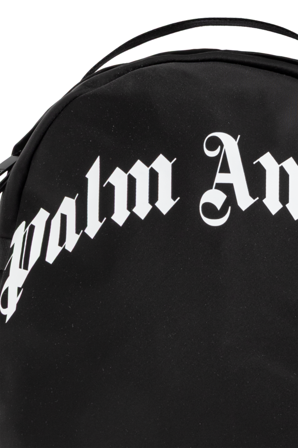 Palm Angels BLACK Backpack with logo 6