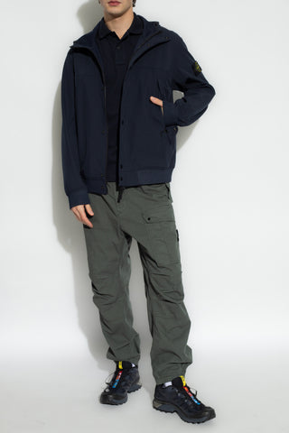 Stone Island NAVY BLUE Polo shirt with logo patch 2