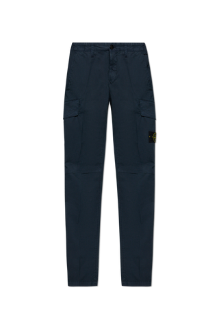 Stone Island NAVY BLUE Trousers with logo 1