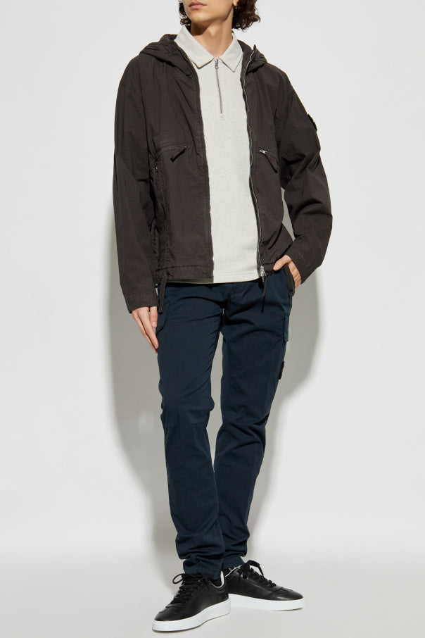 Stone Island NAVY BLUE Trousers with logo 2
