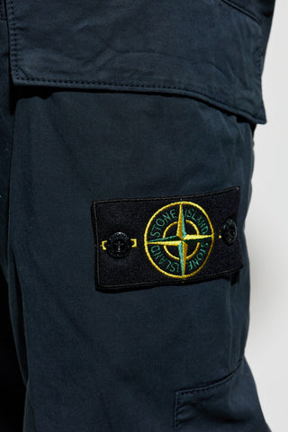 Stone Island NAVY BLUE Trousers with logo 5
