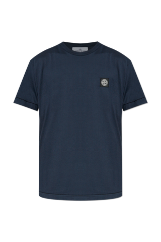 Stone Island NAVY BLUE T-shirt with logo 1
