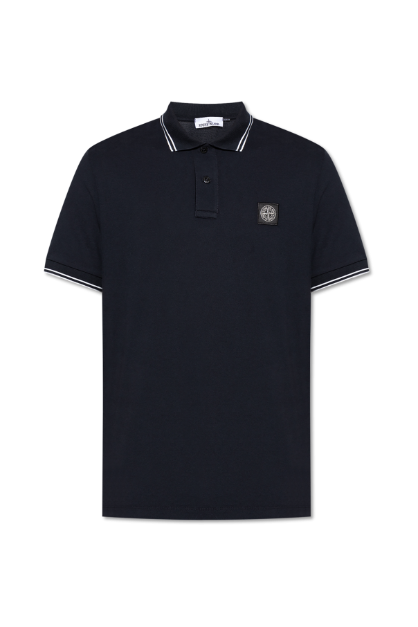 Stone Island NAVY BLUE Polo with logo 1