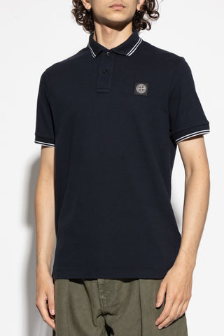 Stone Island NAVY BLUE Polo with logo 3