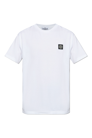 Stone Island WHITE T-shirt with logo 1