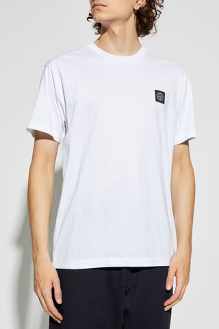 Stone Island WHITE T-shirt with logo 3