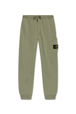Stone Island GREEN Trousers with logo 1