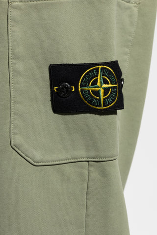 Stone Island GREEN Trousers with logo 5