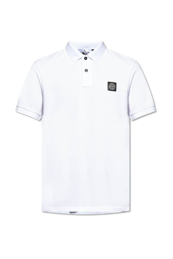 Stone Island WHITE Polo with logo 1