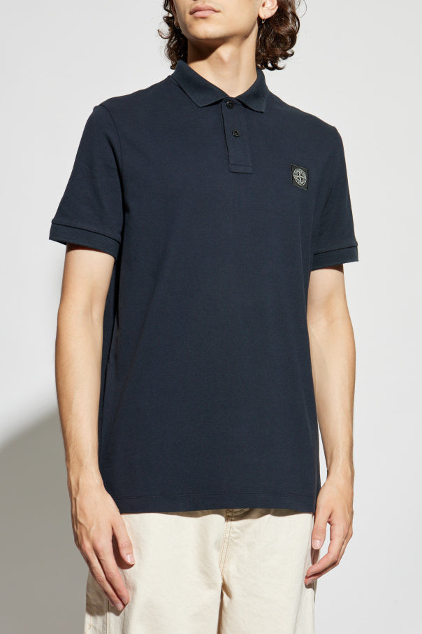 Stone Island NAVY BLUE Polo with logo 3