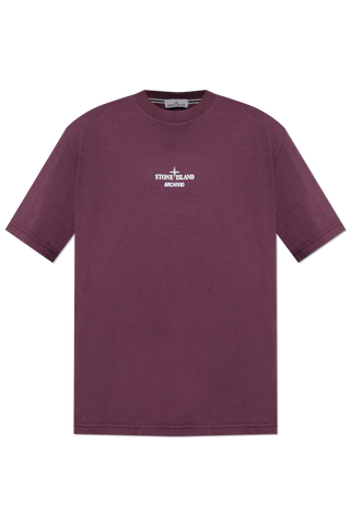 Stone Island PURPLE T-shirt with logo 1