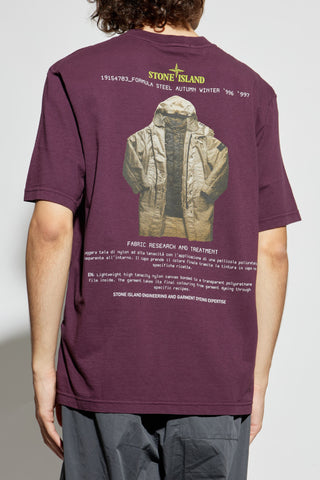 Stone Island PURPLE T-shirt with logo 4