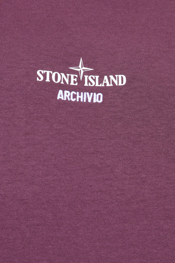 Stone Island PURPLE T-shirt with logo 5