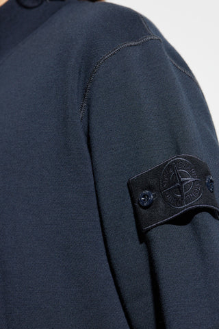 Stone Island NAVY BLUE Sweatshirt with a stand-up collar 5