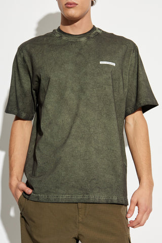 Stone Island GREEN T-shirt with printed logo 3