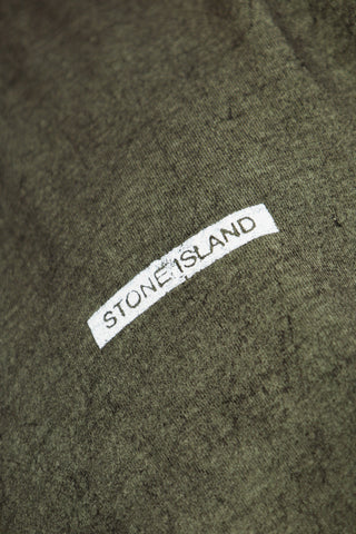 Stone Island GREEN T-shirt with printed logo 5