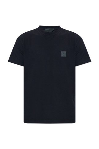 Stone Island BLACK T-shirt with logo patch 1
