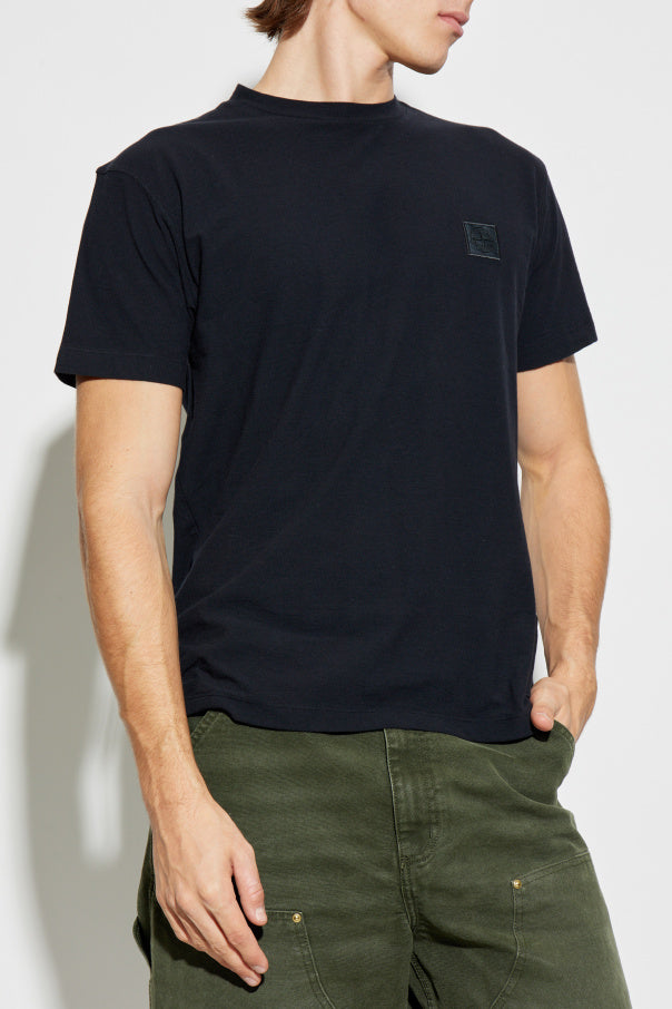 Stone Island BLACK T-shirt with logo patch 3