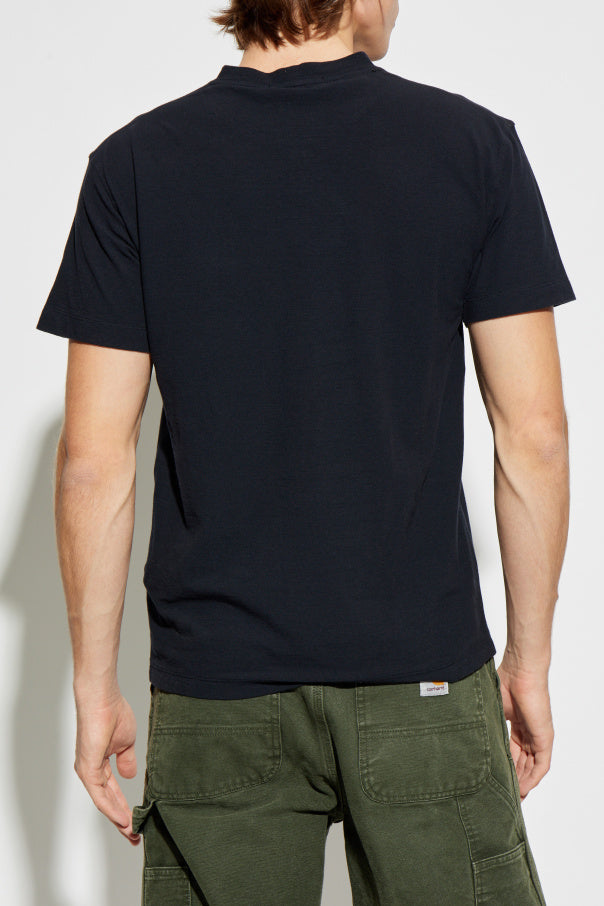 Stone Island BLACK T-shirt with logo patch 4