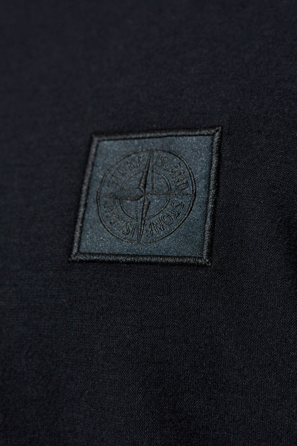 Stone Island BLACK T-shirt with logo patch 5