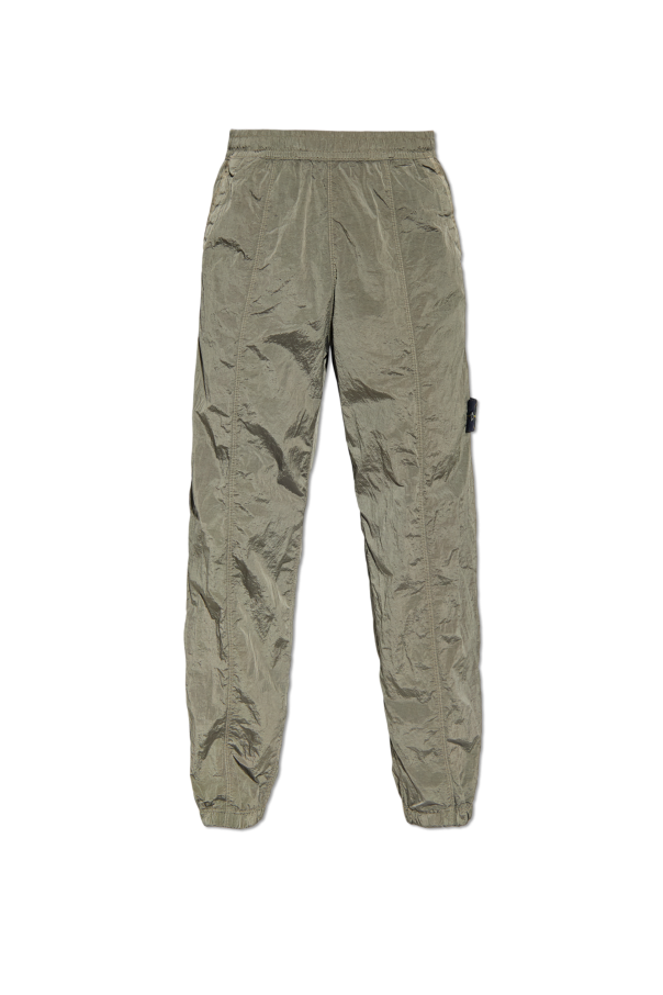 Stone Island GREEN Trousers with logo 1