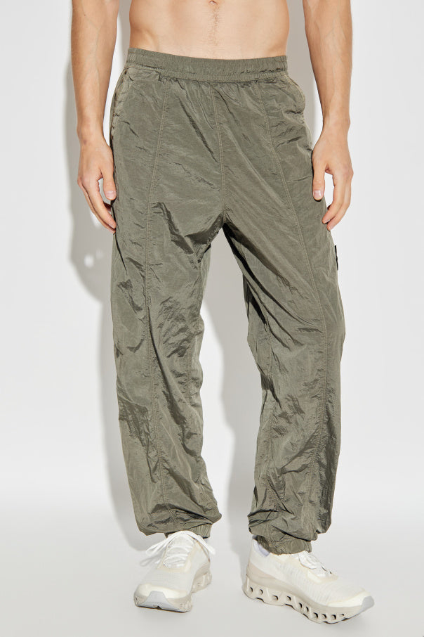 Stone Island GREEN Trousers with logo 3