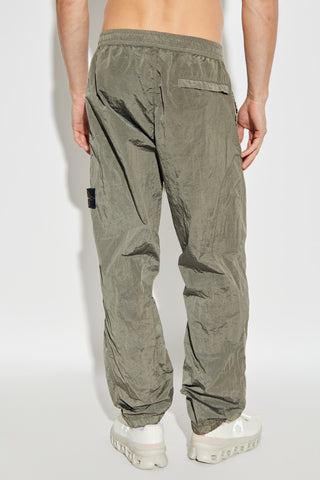 Stone Island GREEN Trousers with logo 4