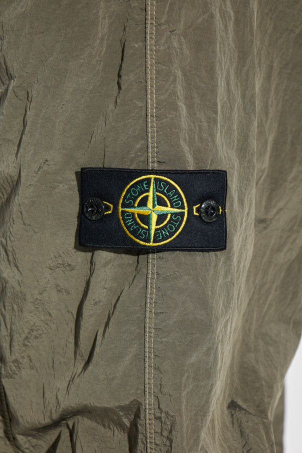 Stone Island GREEN Trousers with logo 5