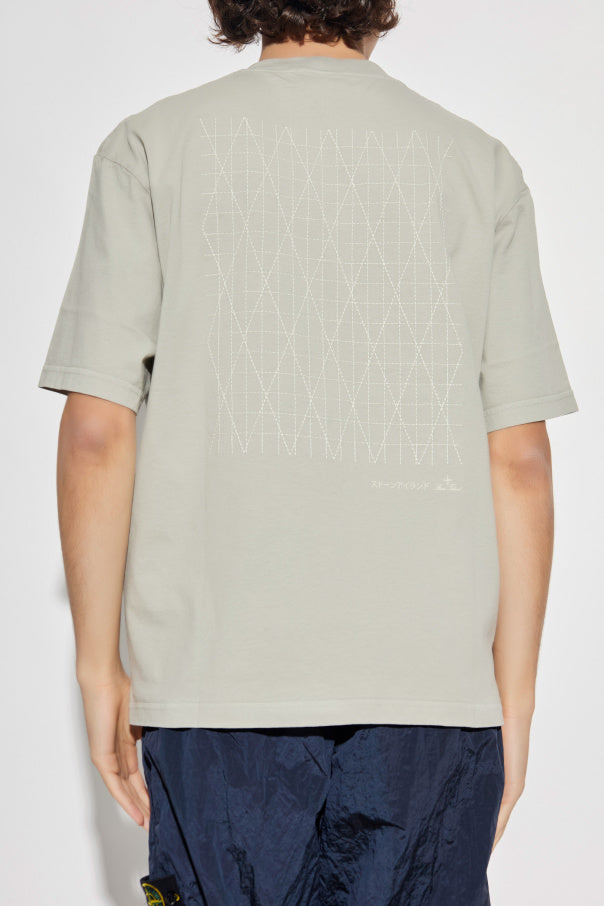 Stone Island GREY T-shirt with logo 4