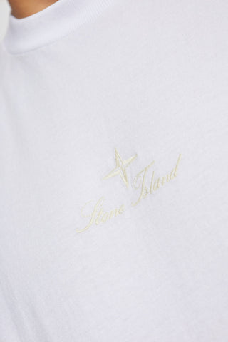 Stone Island WHITE T-shirt with logo 5