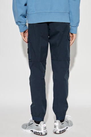 Stone Island NAVY BLUE Trousers with logo 4