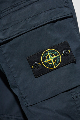 Stone Island NAVY BLUE Trousers with logo 5