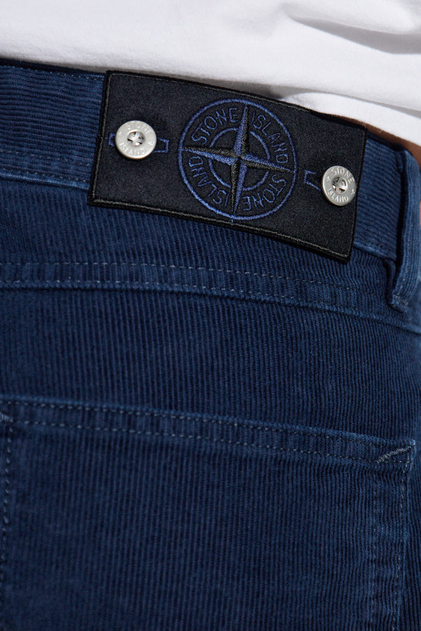 Stone Island NAVY BLUE Corduroy trousers 5