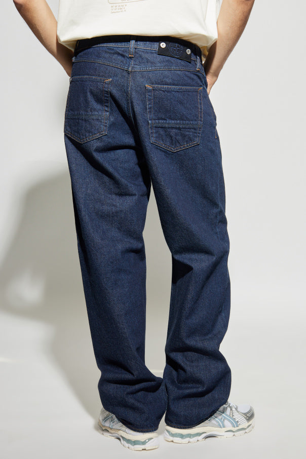 Stone Island NAVY BLUE Straight-leg jeans 4