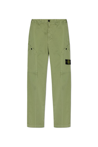 Stone Island GREEN Trousers with logo 1
