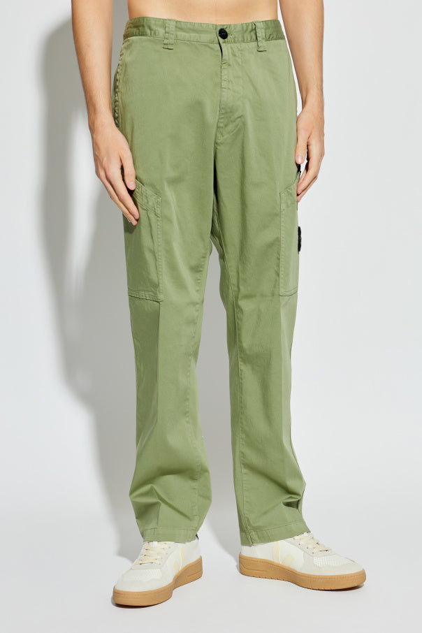 Stone Island GREEN Trousers with logo 3