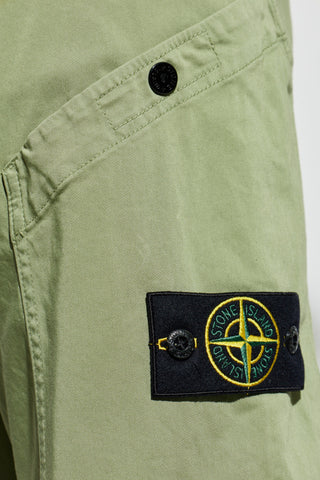 Stone Island GREEN Trousers with logo 5