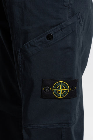 Stone Island NAVY BLUE Trousers with logo 5