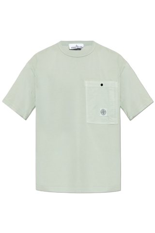 Stone Island GREEN T-shirt with pocket 1