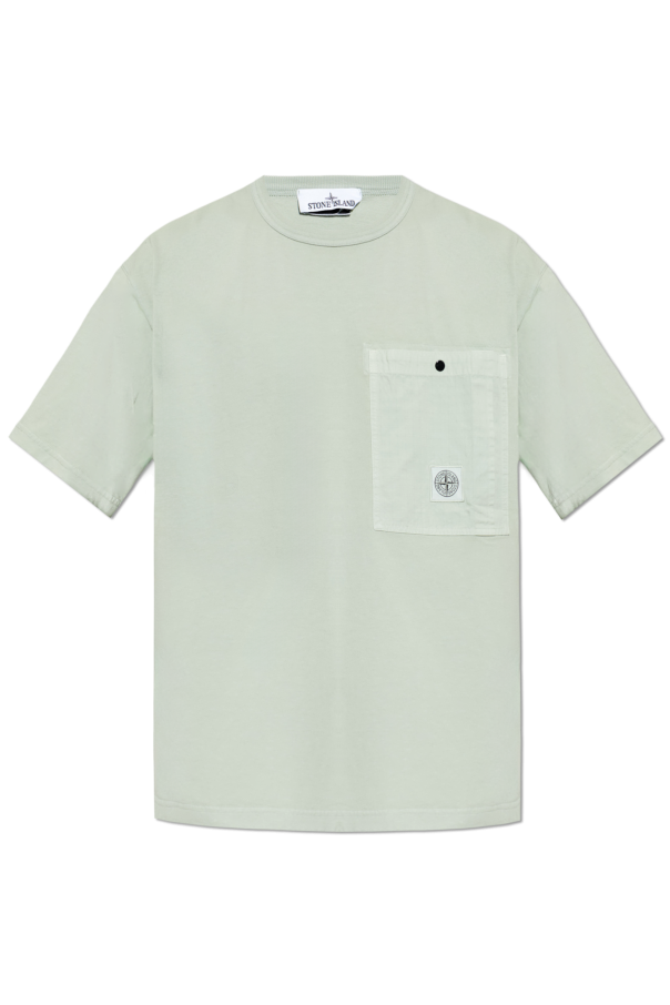 Stone Island GREEN T-shirt with pocket 1