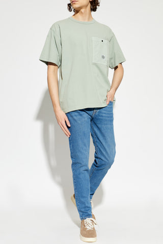 Stone Island GREEN T-shirt with pocket 2