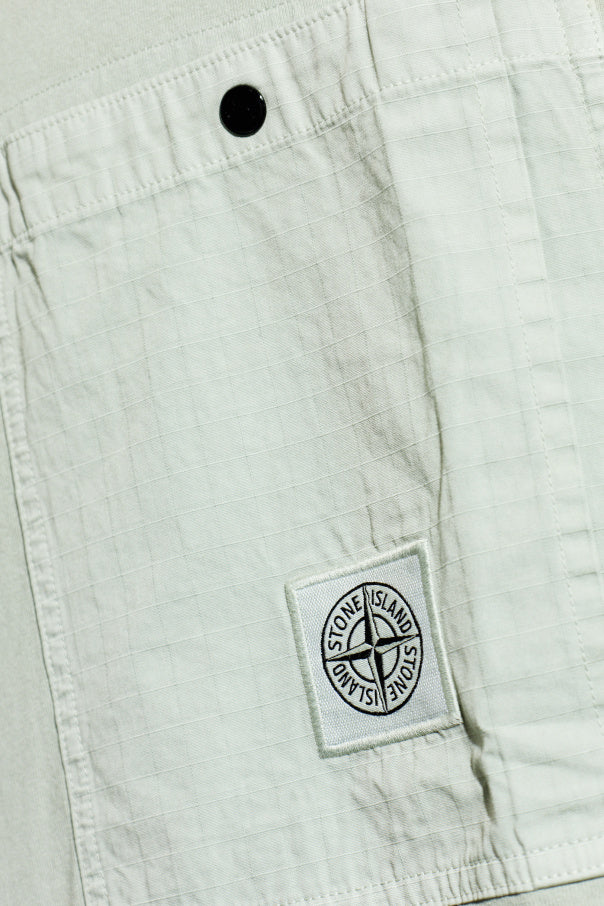 Stone Island GREEN T-shirt with pocket 5